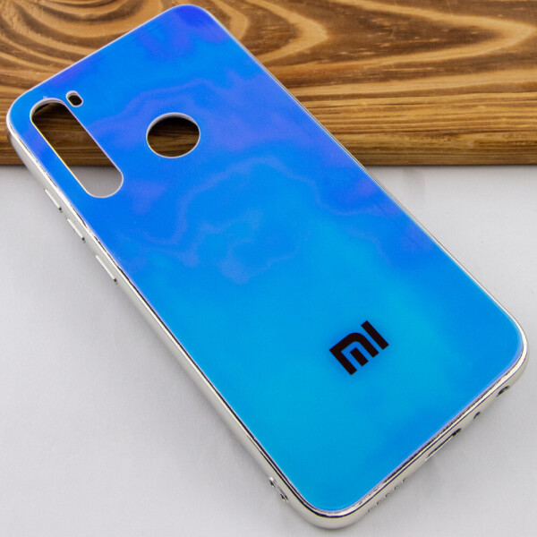 

TPU+Glass чехол Gradient Rainbow с лого для Xiaomi Redmi Note 8 Голубой (112980)