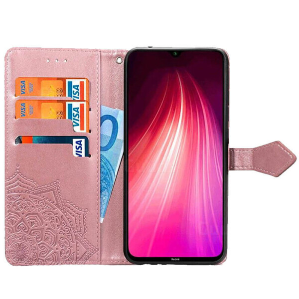 

Кожаный чехол (книжка) Art Case с визитницей для Xiaomi Redmi Note 8T Розовый (120332)