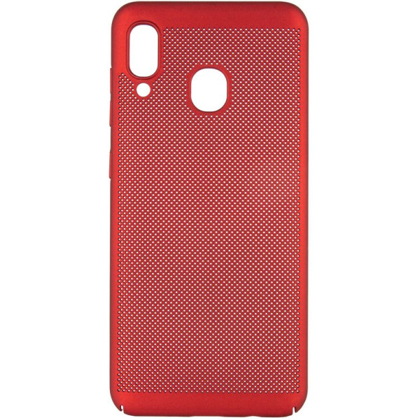 

ультратонкий дышащий Grid case для Samsung Galaxy A20 / A30 (Красный) (707737)