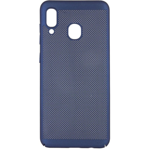 

ультратонкий дышащий Grid case для Samsung Galaxy A20 / A30 (Темно-синий ) (707739)