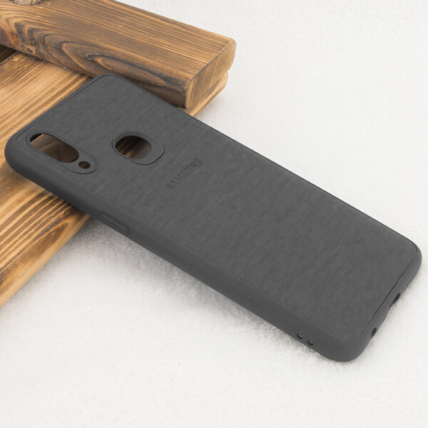 

TPU чехол Textile Logo для Samsung Galaxy A10s Черный (126113)