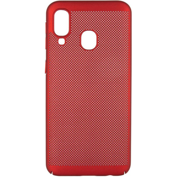 

ультратонкий дышащий Grid case для Samsung Galaxy A40 (A405F) (Красный) (707721)