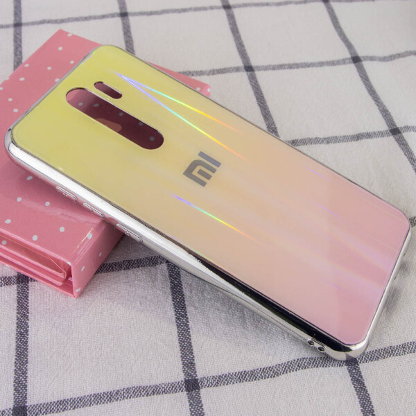 

TPU+Glass чехол Gradient Aurora с лого для Xiaomi Redmi Note 8 Pro Золотой / Розовый (119670)