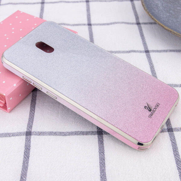 

TPU+Glass чехол Swarovski для Xiaomi Redmi 8a Розовый (121138)