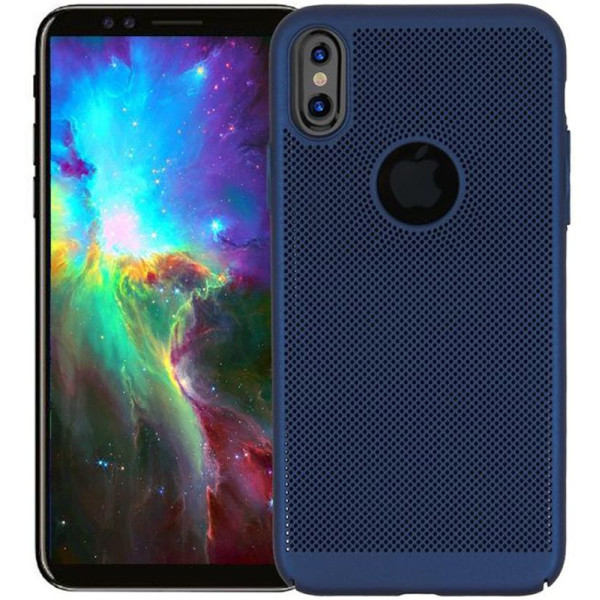 

ультратонкий дышащий Grid case для Apple iPhone XS Max (6.5) (Темно-синий ) (707702)