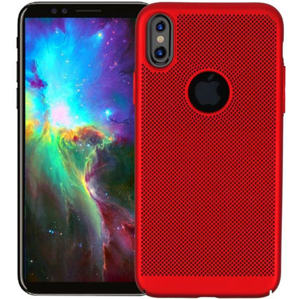 

ультратонкий дышащий Grid case для iPhone X (5.8) / XS (5.8) (Красный) (707697)