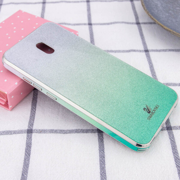 

TPU+Glass чехол Swarovski для Xiaomi Redmi 8a Бирюзовый (121135)