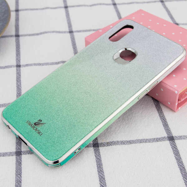 

TPU+Glass чехол Swarovski для Samsung Galaxy A10s Бирюзовый (116130)