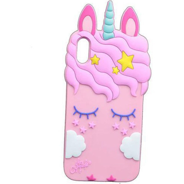 

силиконовая накладка 3D Little Unicorn для Apple iPhone X (5.8) (Розовый, Единорог) (685076)