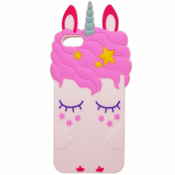 

силиконовая накладка 3D Little Unicorn для Apple iPhone 5/5S/SE (Розовый, Единорог) (685046)