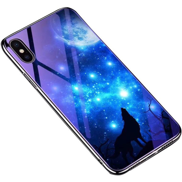 

TPU+Glass Fantasy с глянцевыми торцами для Apple iPhone X (5.8) (Лунная ночь) (580932)