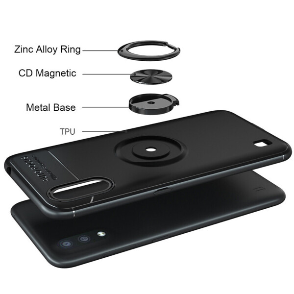 

TPU чехол Deen ColorRing под магнитный держатель (opp) для Samsung Galaxy A51 Черный / Черный (127417)