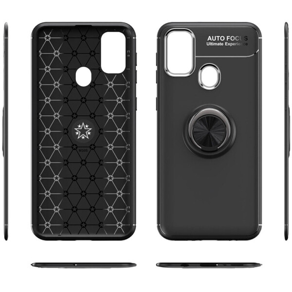 

TPU чехол Deen ColorRing под магнитный держатель (opp) для Samsung Galaxy M21 Черный / Черный (80127453)