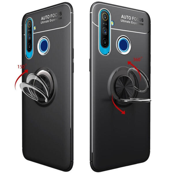 

TPU чехол Deen ColorRing под магнитный держатель (opp) для Realme C3 Черный / Черный (129826)