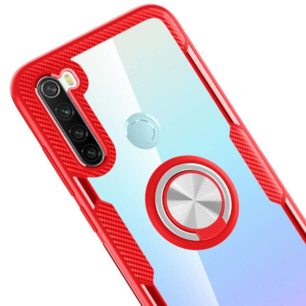 

TPU+PC чехол Deen CrystalRing for Magnet (opp) для Xiaomi Redmi Note 8T Бесцветный / Красный (127880)