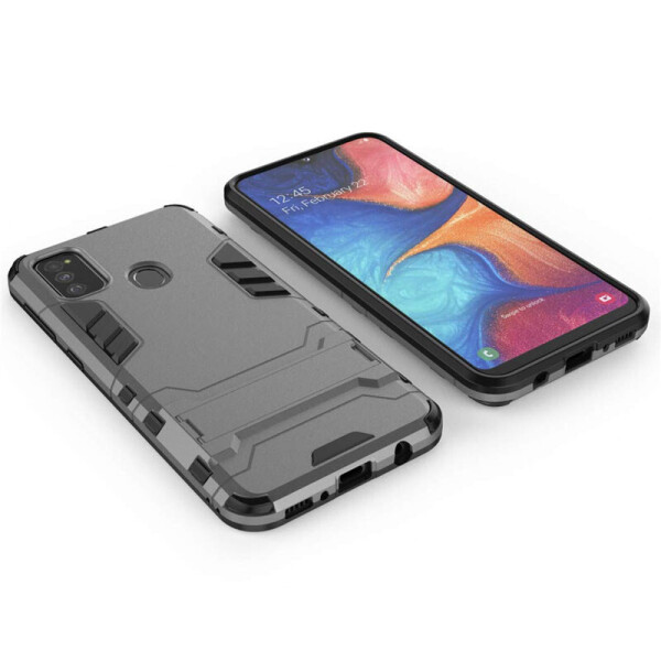 

Ударопрочный чехол-подставка Transformer для Samsung Galaxy M21 Металл / Gun Metal (80118599)