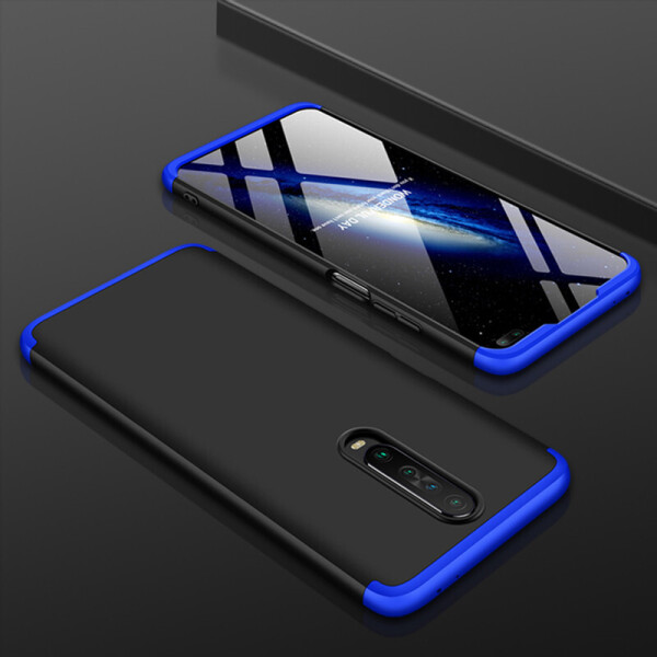 

Пластиковая накладка GKK LikGus 360 градусов (opp) для Xiaomi Redmi K30 Черный / Синий (129572)
