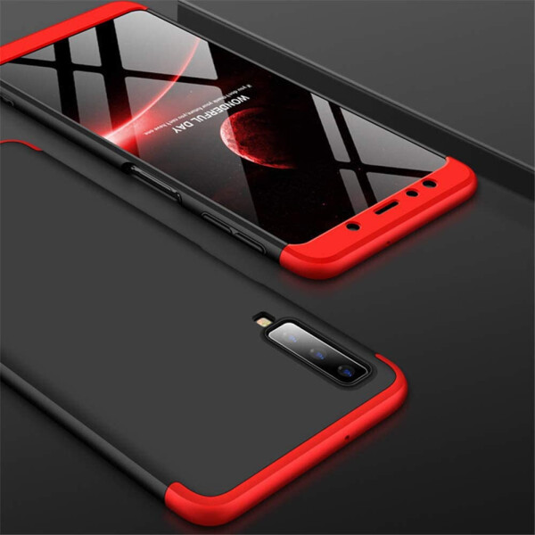 

Пластиковая накладка GKK LikGus 360 градусов (opp) для Samsung A750 Galaxy A7 (2018) Черный / Красный (129473)