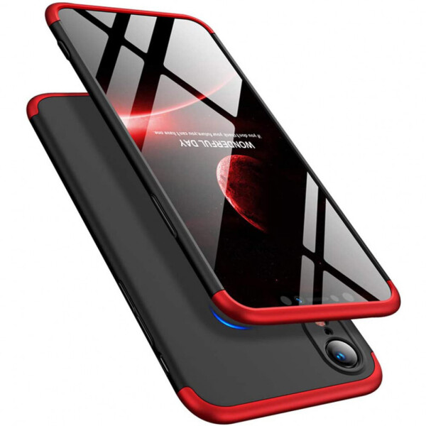 

Пластиковая накладка GKK LikGus 360 градусов (opp) для Apple iPhone XR (6.1") Черный / Красный (129359)