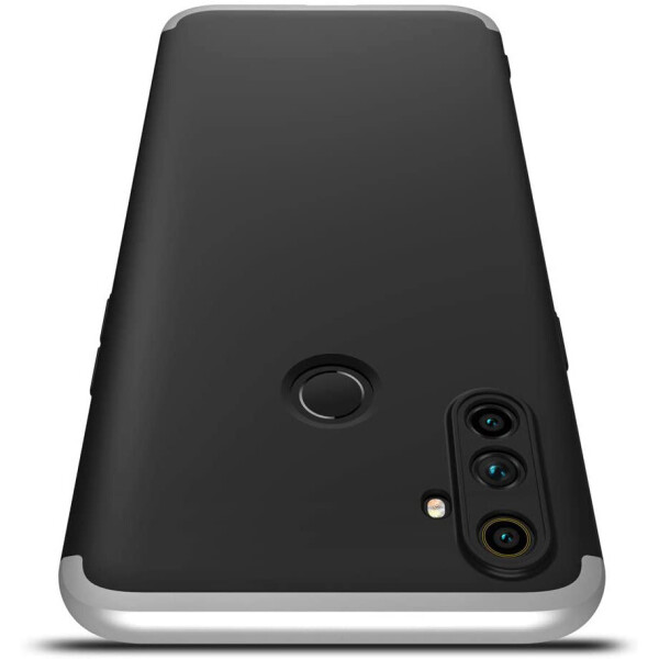

Пластиковая накладка GKK LikGus 360 градусов (opp) для Realme C3 Черный / Серебряный (131852)