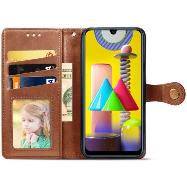 

Кожаный чехол книжка GETMAN Gallant (PU) для Samsung Galaxy M31 Коричневый (128781)