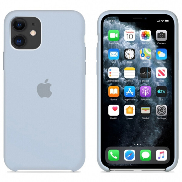 

Чехол Silicone Case Full Protective (AA) для Apple iPhone 11 (6.1") Голубой / Mist blue (116312)