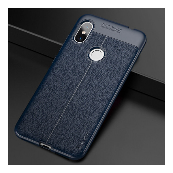 

TPU чехол iPaky Litchi Series для Xiaomi Redmi Note 6 Синий (67088135)