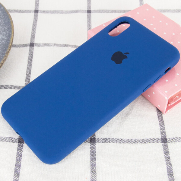 

Чехол Silicone Case Full Protective (AA) для Apple iPhone X (5.8") Синий / Navy Blue (58116302)