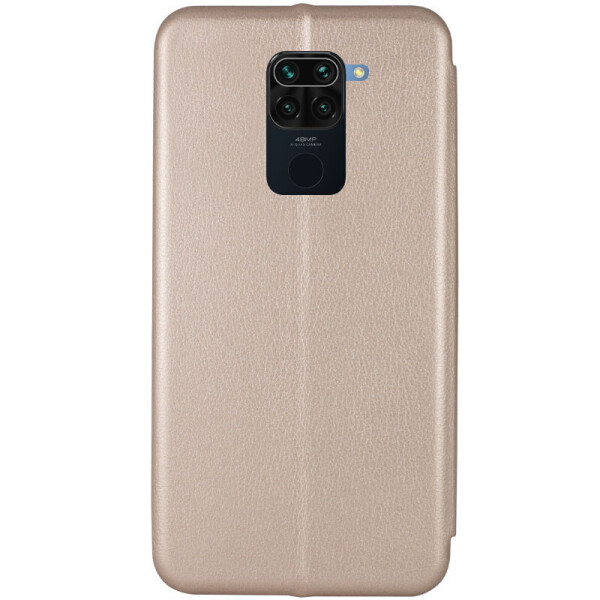 

Кожаный чехол (книжка) Classy для Xiaomi Redmi Note 9 Золотой (133233)