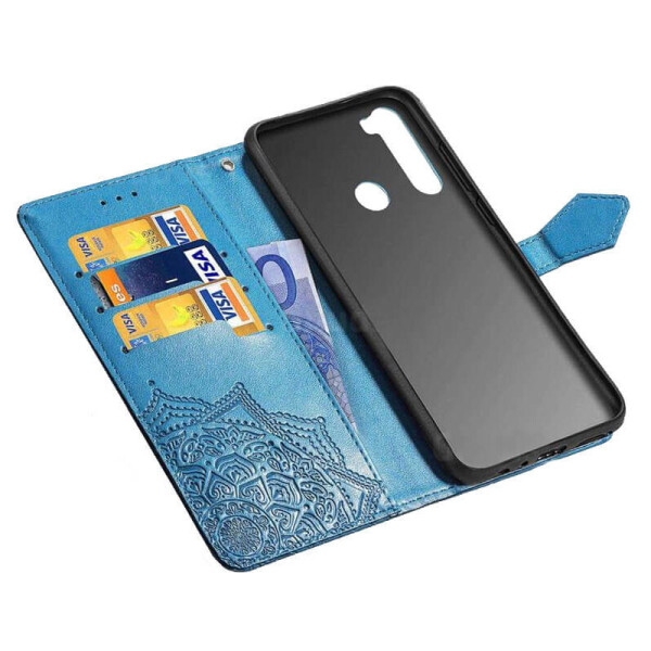 

Кожаный чехол (книжка) Art Case с визитницей для Xiaomi Redmi Note 8T Синий (120334)
