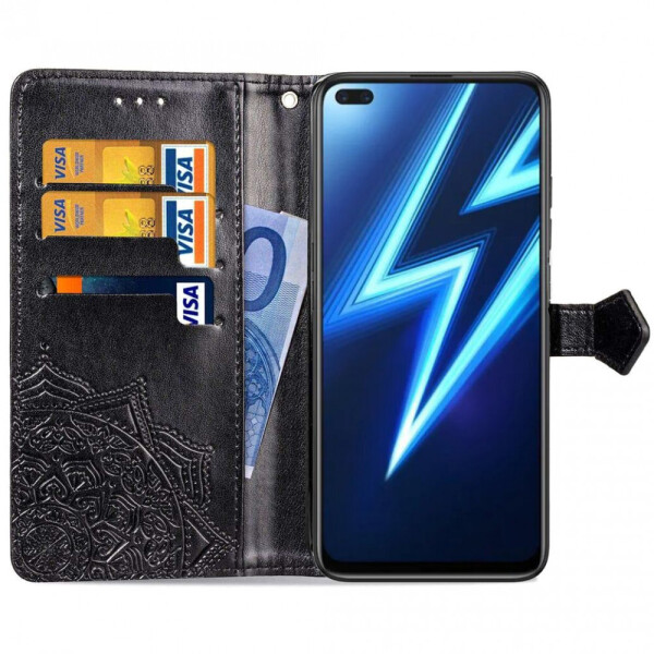 

Кожаный чехол (книжка) Art Case с визитницей для Realme 6 Pro Черный (127825)
