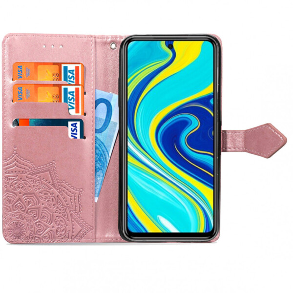 

Кожаный чехол (книжка) Art Case с визитницей для Xiaomi Redmi Note 9 Pro Max Розовый (78128729)