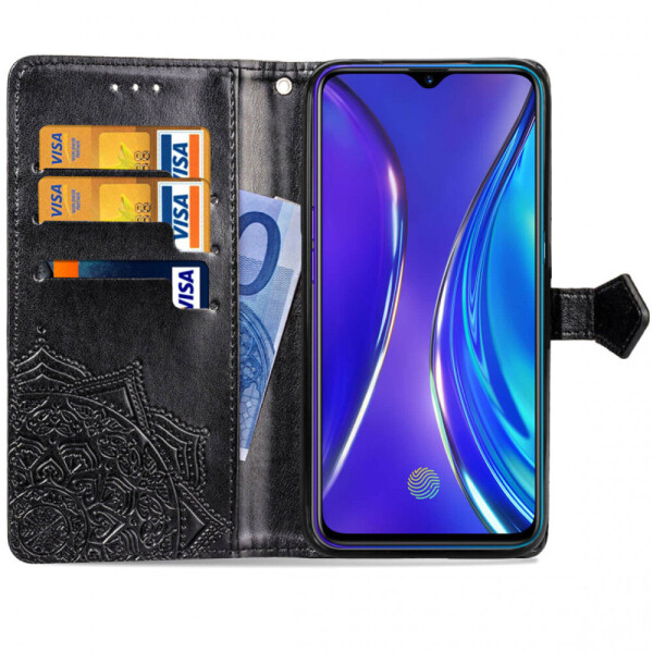 

Кожаный чехол (книжка) Art Case с визитницей для Realme XT Черный (128754)