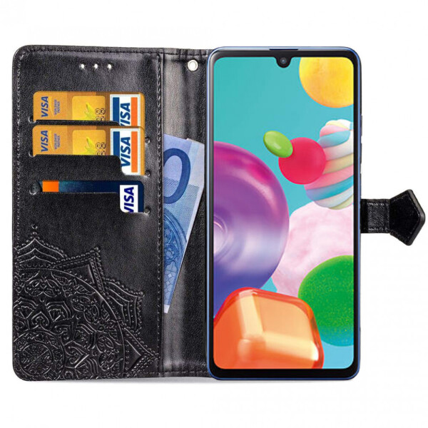 

Кожаный чехол (книжка) Art Case с визитницей для Samsung Galaxy A01 (Черный) (880138)