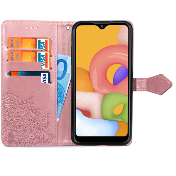 

Кожаный чехол (книжка) Art Case с визитницей для Realme C2 Розовый (128736)