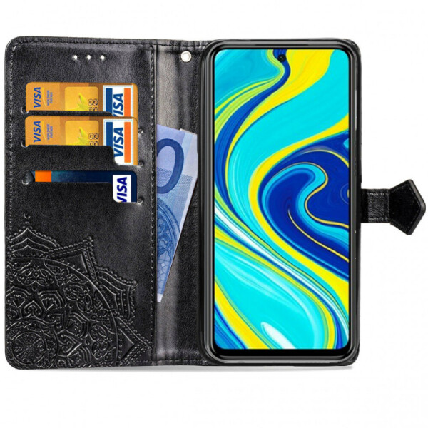 

Кожаный чехол (книжка) Art Case с визитницей для Xiaomi Redmi Note 9 Pro Max Черный (78128733)