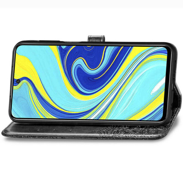 

Кожаный чехол (книжка) Art Case с визитницей для Xiaomi Redmi Note 9 Черный (133521)