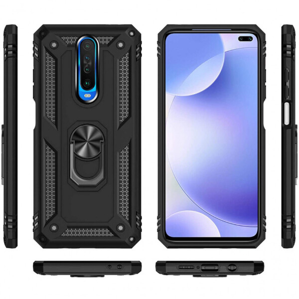 

Ударопрочный чехол Serge Ring магнитный держатель для Xiaomi Redmi K30 Черный (130192)
