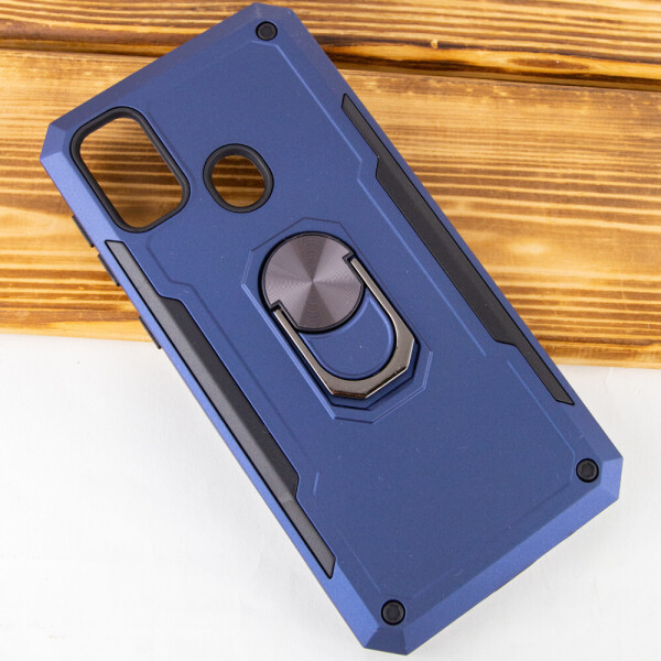 

Ударопрочный чехол SG Ring Color магнитный держатель для Samsung Galaxy M21 Темно-синий (80115809)