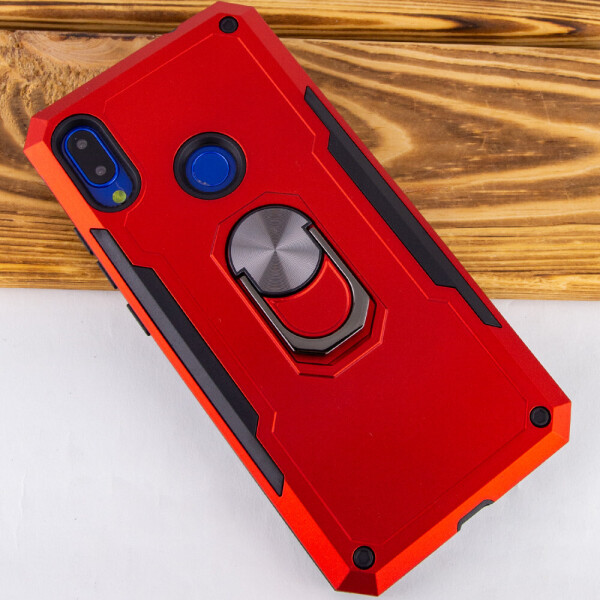 

Ударопрочный чехол SG Ring Color магнитный держатель для Xiaomi Redmi Note 7 Pro Красный (72108586)