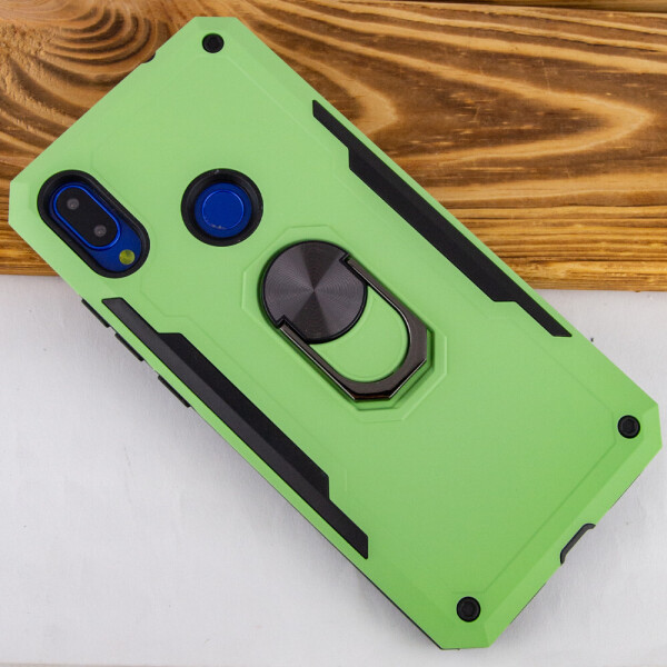 

Ударопрочный чехол SG Ring Color магнитный держатель для Xiaomi Redmi Note 7 Pro Салатовый (72108587)