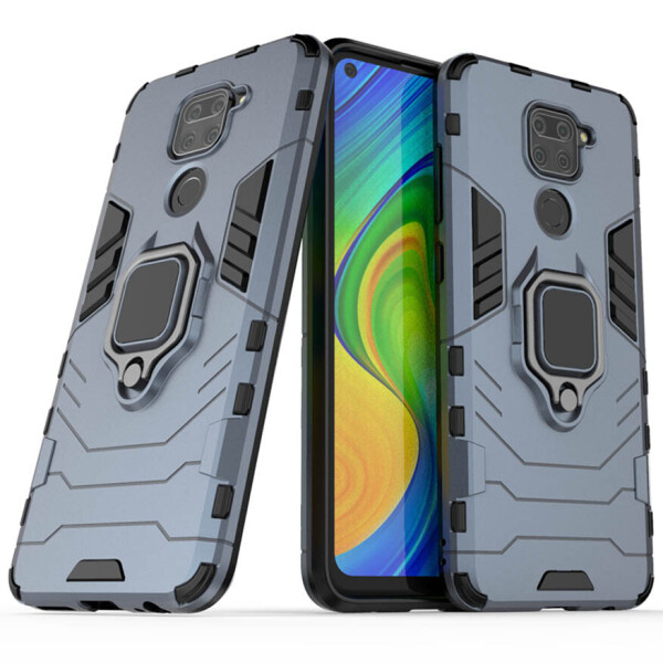 

Ударопрочный чехол Transformer Ring for Magnet для Xiaomi Redmi Note 9 Серый / Metal slate (132408)