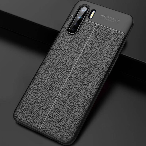 

TPU чехол фактурный (с имитацией кожи) для Oppo A91 Черный (134299)