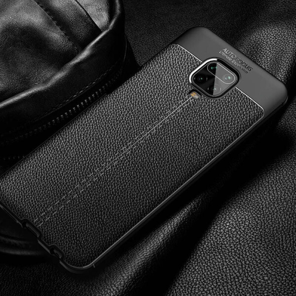 

TPU чехол фактурный (с имитацией кожи) для Xiaomi Redmi Note 9 Pro Max Черный (78129780)