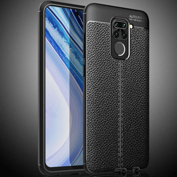 

TPU чехол фактурный (с имитацией кожи) для Xiaomi Redmi 10X Черный (84133363)