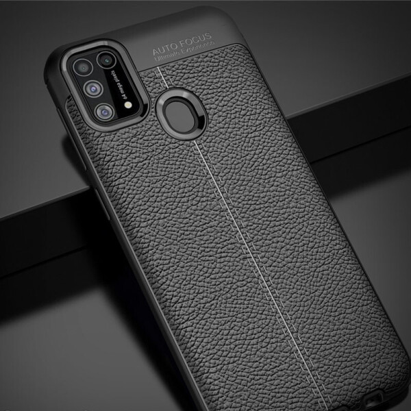 

TPU чехол фактурный (с имитацией кожи) для Samsung Galaxy M31 Черный (129774)