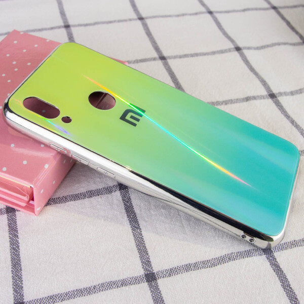 

TPU+Glass чехол Gradient Aurora с лого для Xiaomi Redmi Note 7 Pro Зеленый (72109039)