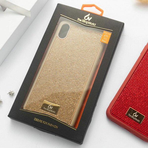 

TPU чехол Bling World Grainy Diamonds для Apple iPhone XS Max (6.5") Золотой (111008)
