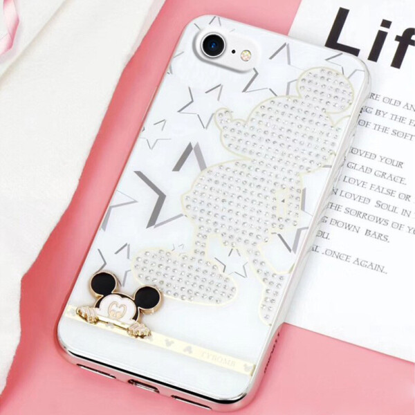 

TPU+Glass чехол TYBOMB Dimond Brand для Apple iPhone SE (2020) Белый/Микки Маус (81116066)