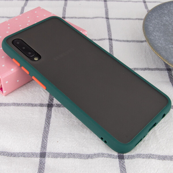 

TPU+PC чехол Color Buttons для Samsung Galaxy A50 (A505F) Сине-Зеленый / Marine Blue (121801)